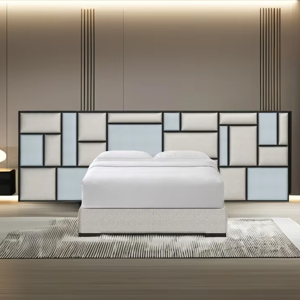 Contemporary American-Style Bed with Quilted Panel Design,EKAR FURNITURE CO.,LTD,Contemporary American-Style Bed with Quilted Panel Design,foshan furniture factory,custom Furniture factory,china furniture factory