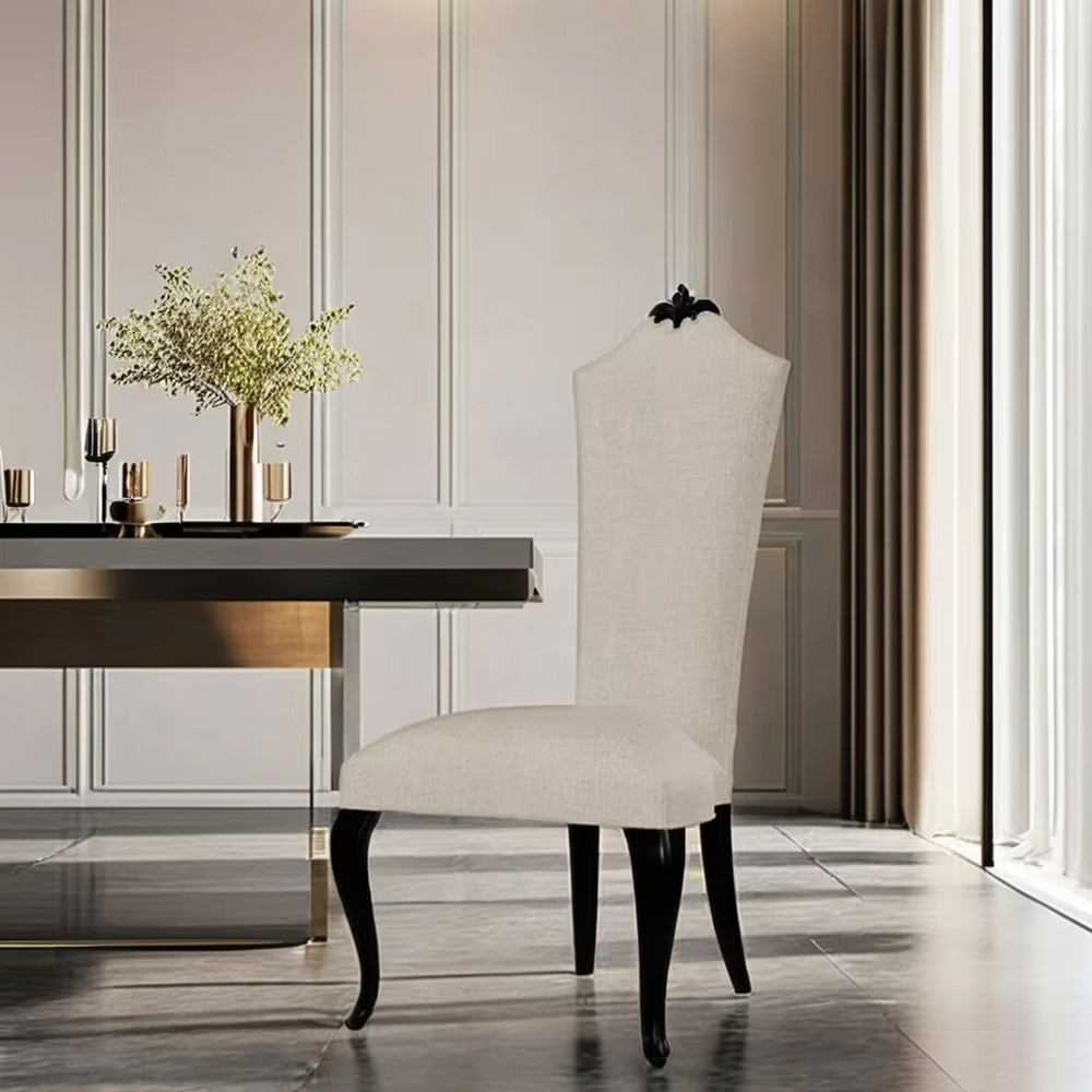 Sophisticated American High-Back Armless Upholstered Dining Chair,EKAR FURNITURE CO.,LTD,Sophisticated American High-Back Armless Upholstered Dining Chair,foshan furniture factory,custom Furniture factory,china furniture factory