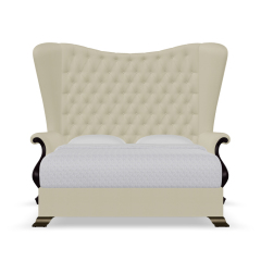 Elegant Plaid Embroidered Solid Wood Bed for Luxurious Bedrooms,EKAR FURNITURE CO.,LTD,Elegant Plaid Embroidered Solid Wood Bed for Luxurious Bedrooms,foshan furniture factory,custom Furniture factory,china furniture factory