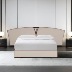 Elegant American Style Solid Wood Curved Panel Bed,EKAR FURNITURE CO.,LTD,Elegant American Style Solid Wood Curved Panel Bed,foshan furniture factory,custom Furniture factory,china furniture factory