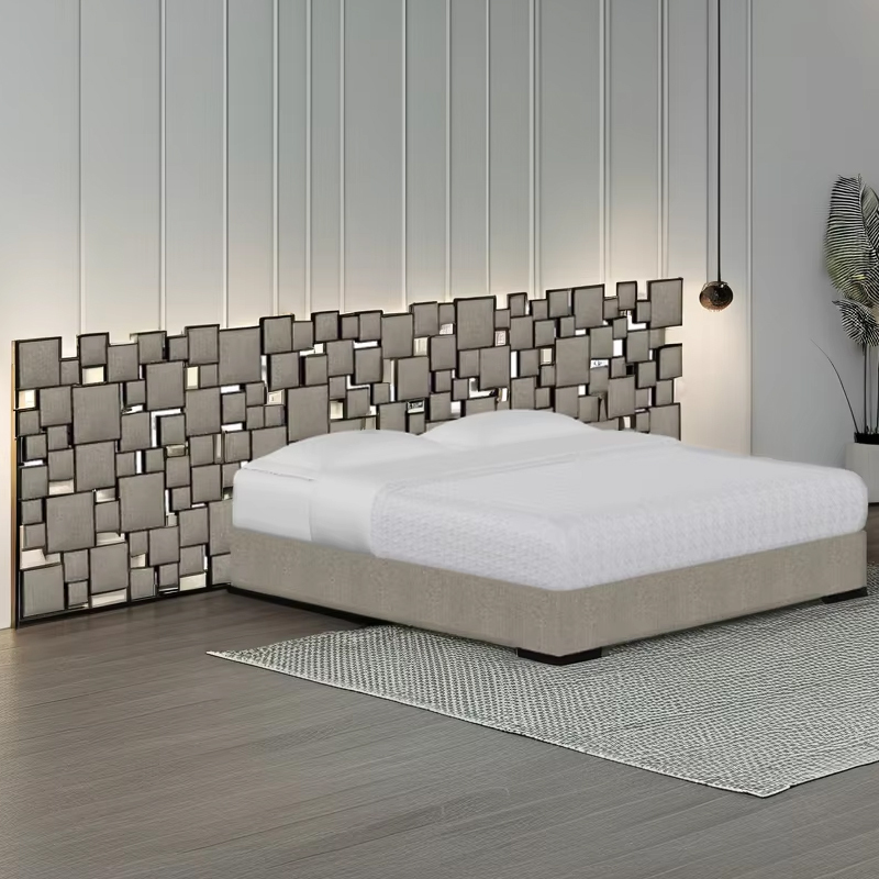 Luxury bedroom furniture elegant solid wood widescreen bed,EKAR FURNITURE CO.,LTD,Luxury bedroom furniture elegant solid wood widescreen bed,foshan furniture factory,custom Furniture factory,china furniture factory