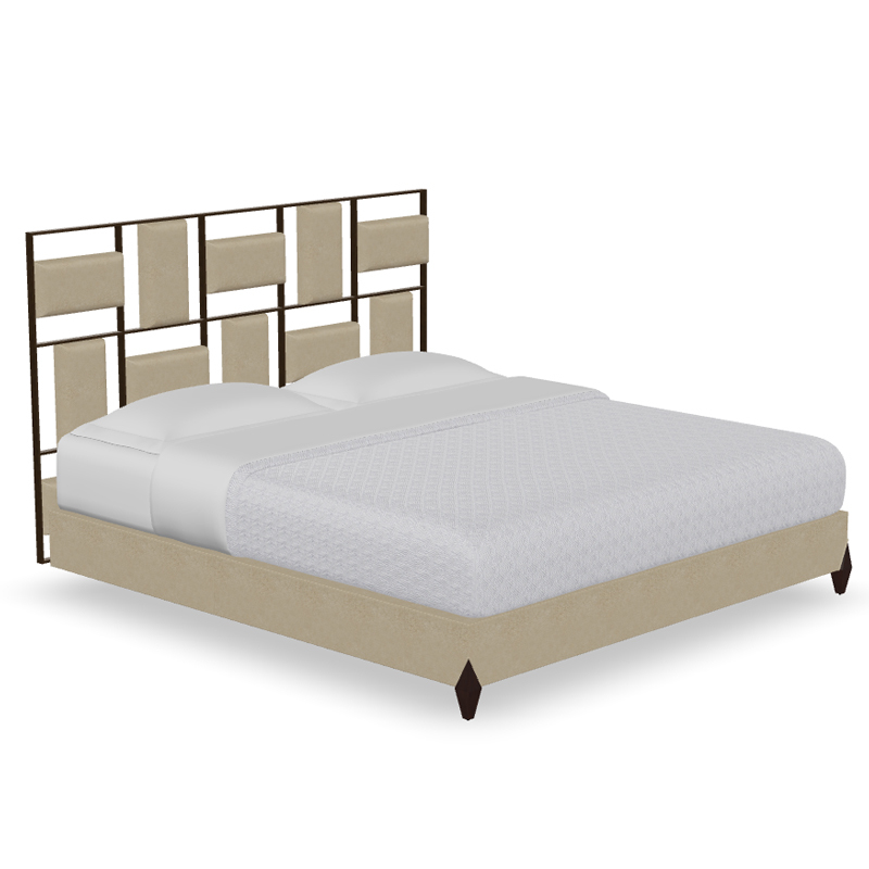 Elegant American Bed with a Carved Hollow Headboard,EKAR FURNITURE CO.,LTD,Elegant American Bed with a Carved Hollow Headboard,foshan furniture factory,custom Furniture factory,china furniture factory