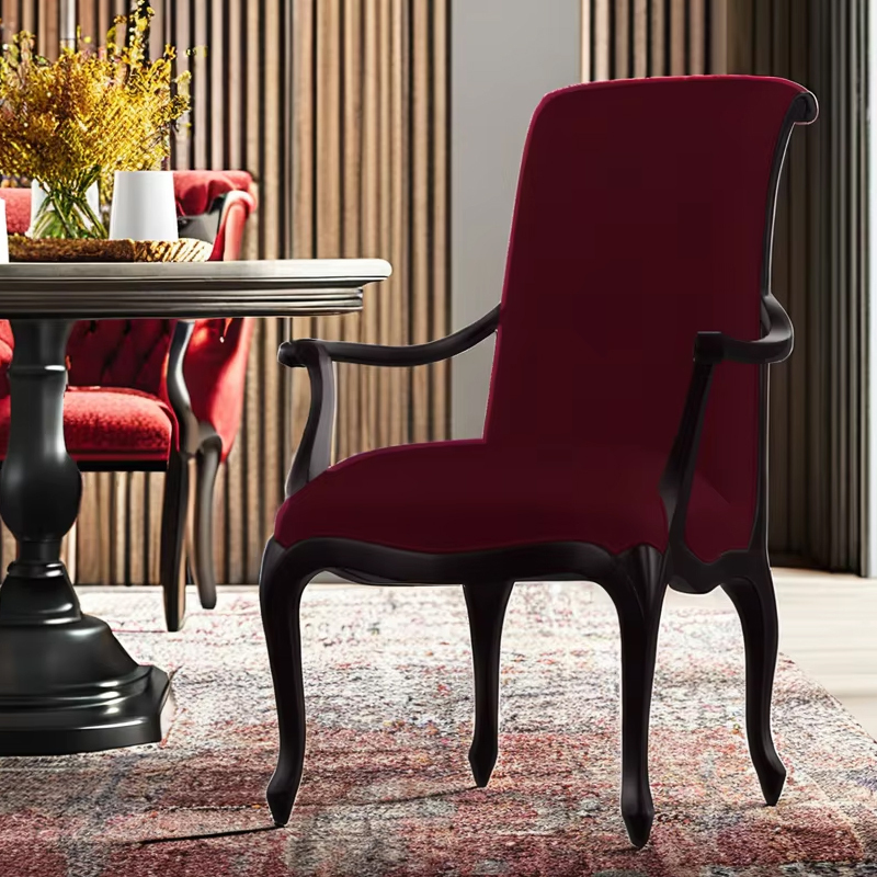 Plush Comfort: Velvet Upholstered Solid Wood Armchair for Dining,EKAR FURNITURE CO.,LTD,Plush Comfort: Velvet Upholstered Solid Wood Armchair for Dining,foshan furniture factory,custom Furniture factory,china furniture factory