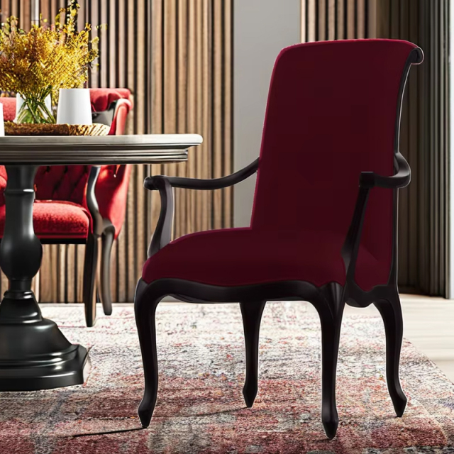 ,MY SHOP,Plush Comfort: Velvet Upholstered Solid Wood Armchair for Dining,foshan furniture factory,custom Furniture factory,china furniture factory