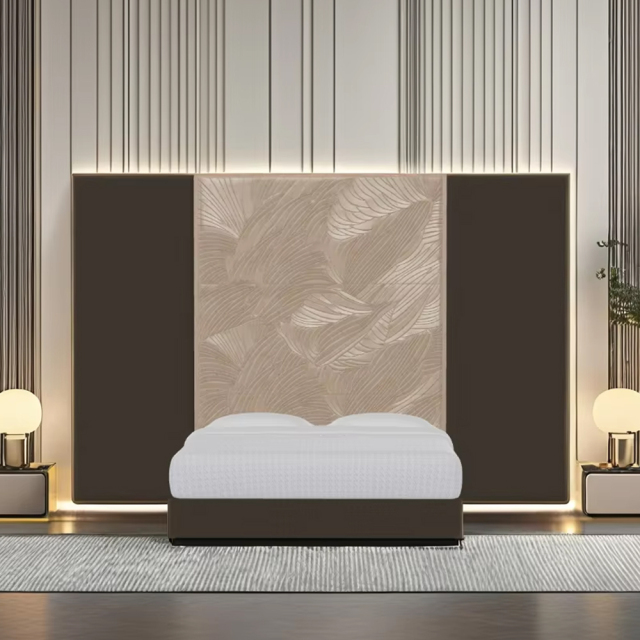 Luxurious American Style King-Sized Upholstered Panel Bed,EKAR FURNITURE CO.,LTD,Luxurious American-Style King-Sized Upholstered Panel Bed,foshan furniture factory,custom Furniture factory,china furniture factory