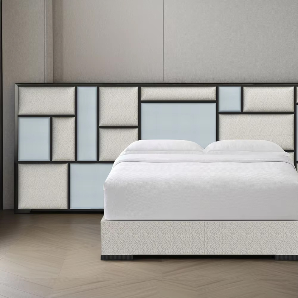 Contemporary American-Style Bed with Quilted Panel Design,EKAR FURNITURE CO.,LTD,Contemporary American-Style Bed with Quilted Panel Design,foshan furniture factory,custom Furniture factory,china furniture factory
