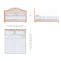 Chic American furniture upholstered double bed with a kink design headboard,EKAR FURNITURE CO.,LTD,Chic American furniture upholstered double bed with a kink design headboard,foshan furniture factory,custom Furniture factory,china furniture factory