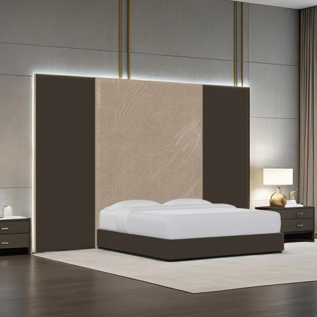 Luxurious American Style King-Sized Upholstered Panel Bed,EKAR FURNITURE CO.,LTD,Luxurious American-Style King-Sized Upholstered Panel Bed,foshan furniture factory,custom Furniture factory,china furniture factory