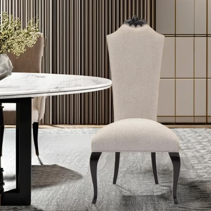 Sophisticated American High-Back Armless Upholstered Dining Chair,EKAR FURNITURE CO.,LTD,Sophisticated American High-Back Armless Upholstered Dining Chair,foshan furniture factory,custom Furniture factory,china furniture factory