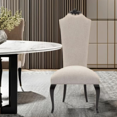,MY SHOP,Sophisticated American High-Back Armless Upholstered Dining Chair,foshan furniture factory,custom Furniture factory,china furniture factory