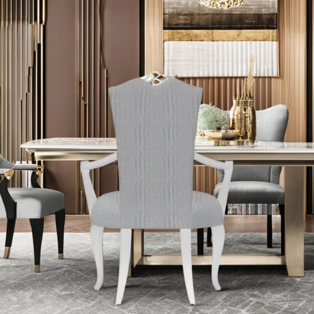 ,MY SHOP,Classic Elegance: Solid Wood Upholstered Armchair for Dining,foshan furniture factory,custom Furniture factory,china furniture factory