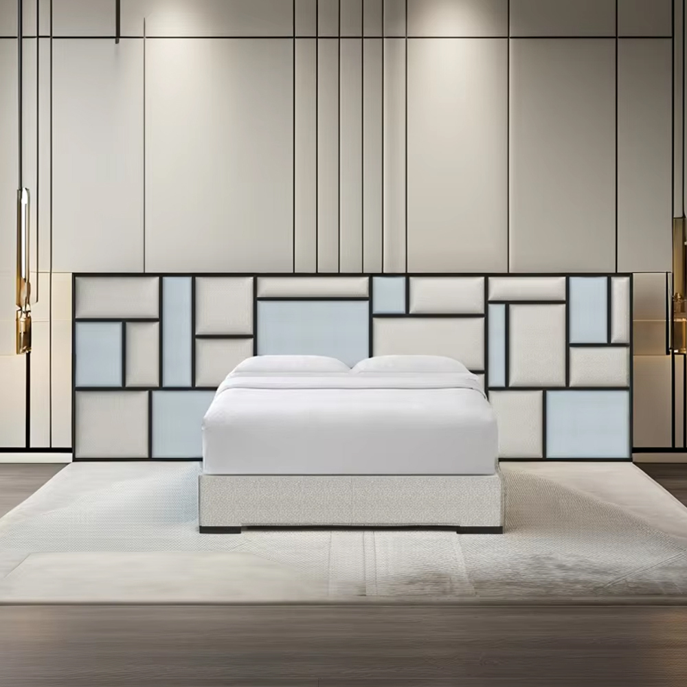 Contemporary American-Style Bed with Quilted Panel Design,EKAR FURNITURE CO.,LTD,Contemporary American-Style Bed with Quilted Panel Design,foshan furniture factory,custom Furniture factory,china furniture factory