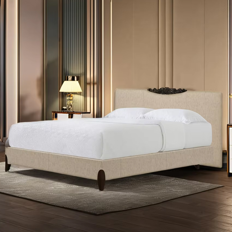 Luxurious American Upholstered Bed with Elegant Fabric Design,EKAR FURNITURE CO.,LTD,Luxurious American Upholstered Bed with Elegant Fabric Design,foshan furniture factory,custom Furniture factory,china furniture factory