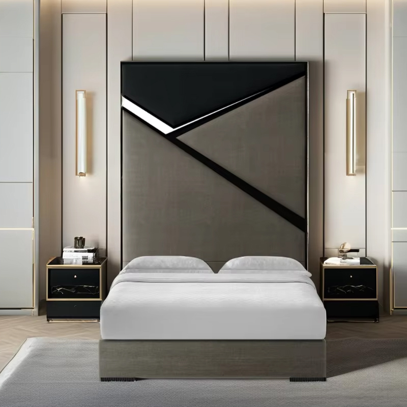 Modern American style solid wood bed with unique creative design,EKAR FURNITURE CO.,LTD,Modern American style solid wood bed with unique creative design,foshan furniture factory,custom Furniture factory,china furniture factory