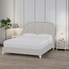 Elegant Semi-Circular Headboard American Bed for Modern Comfort,EKAR FURNITURE CO.,LTD,Elegant Semi-Circular Headboard American Bed for Modern Comfort,foshan furniture factory,custom Furniture factory,china furniture factory
