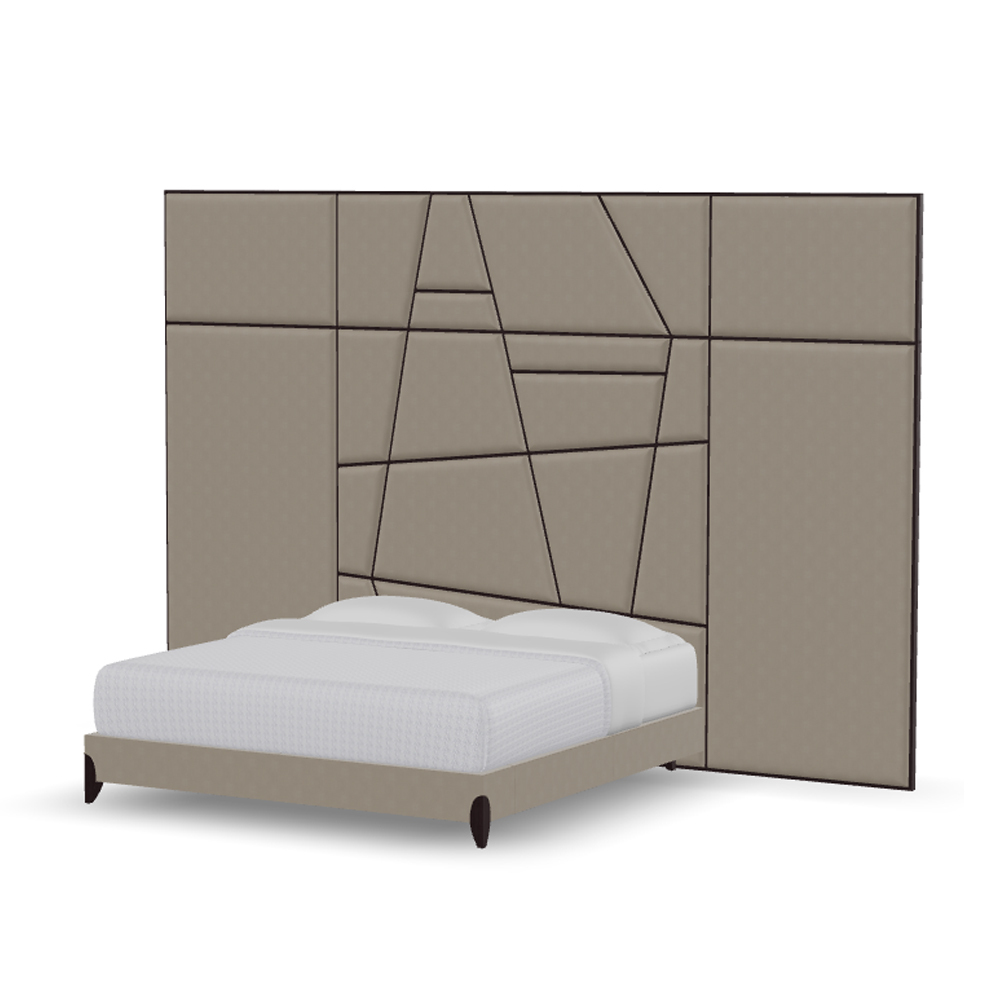 Luxurious King-Size Upholstered Bed with Solid Wood Frame,EKAR FURNITURE CO.,LTD,Luxurious King-Size Upholstered Bed with Solid Wood Frame,foshan furniture factory,custom Furniture factory,china furniture factory