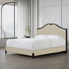Chic American furniture upholstered double bed with a kink design headboard,EKAR FURNITURE CO.,LTD,Chic American furniture upholstered double bed with a kink design headboard,foshan furniture factory,custom Furniture factory,china furniture factory
