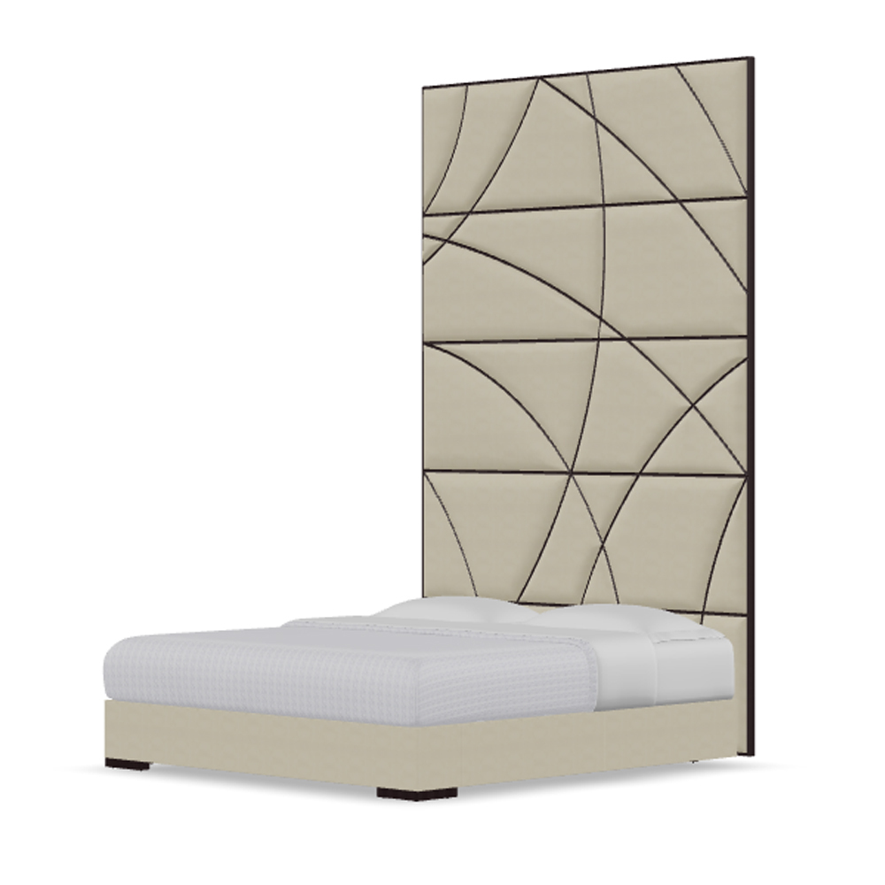 Embroidery pattern bedroom high back bed,EKAR FURNITURE CO.,LTD,Embroidery pattern bedroom high back bed,foshan furniture factory,custom Furniture factory,china furniture factory