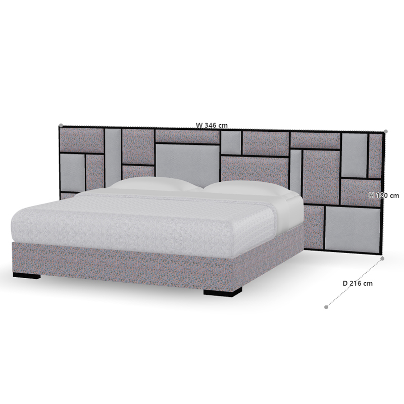 Contemporary American-Style Bed with Quilted Panel Design,EKAR FURNITURE CO.,LTD,Contemporary American-Style Bed with Quilted Panel Design,foshan furniture factory,custom Furniture factory,china furniture factory