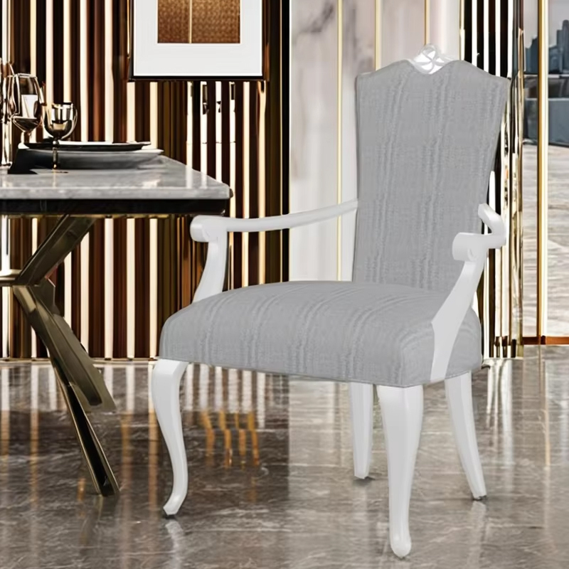 Classic Elegance: Solid Wood Upholstered Armchair for Dining,EKAR FURNITURE CO.,LTD,Classic Elegance: Solid Wood Upholstered Armchair for Dining,foshan furniture factory,custom Furniture factory,china furniture factory