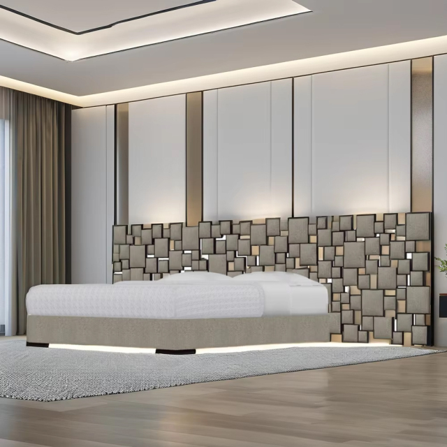 ,MY SHOP,Luxury bedroom furniture elegant solid wood widescreen bed,foshan furniture factory,custom Furniture factory,china furniture factory