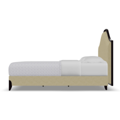 Chic American furniture upholstered double bed with a kink design headboard,EKAR FURNITURE CO.,LTD,Chic American furniture upholstered double bed with a kink design headboard,foshan furniture factory,custom Furniture factory,china furniture factory