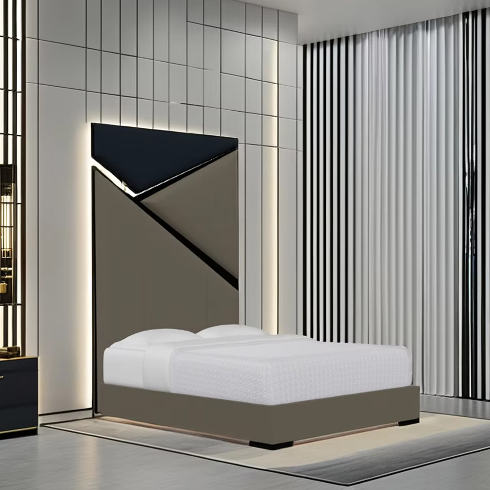 Modern American style solid wood bed with unique creative design,EKAR FURNITURE CO.,LTD,Modern American style solid wood bed with unique creative design,foshan furniture factory,custom Furniture factory,china furniture factory