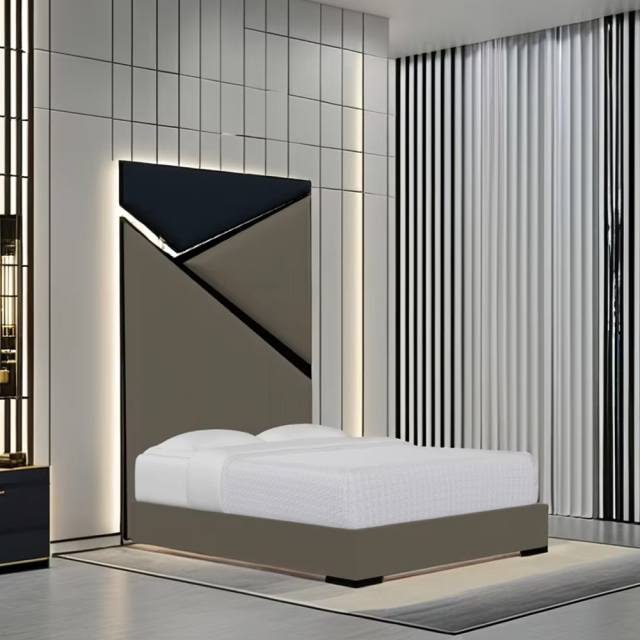 Modern American style solid wood bed with unique creative design,EKAR FURNITURE CO.,LTD,Modern American style solid wood bed with unique creative design,foshan furniture factory,custom Furniture factory,china furniture factory