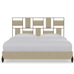 Elegant American Bed with a Carved Hollow Headboard,EKAR FURNITURE CO.,LTD,Elegant American Bed with a Carved Hollow Headboard,foshan furniture factory,custom Furniture factory,china furniture factory