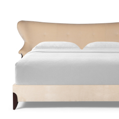 Elegant American-Style Bed with Plush Upholstery and Carved Detailing,EKAR FURNITURE CO.,LTD,Elegant American-Style Bed with Plush Upholstery and Carved Detailing,foshan furniture factory,custom Furniture factory,china furniture factory