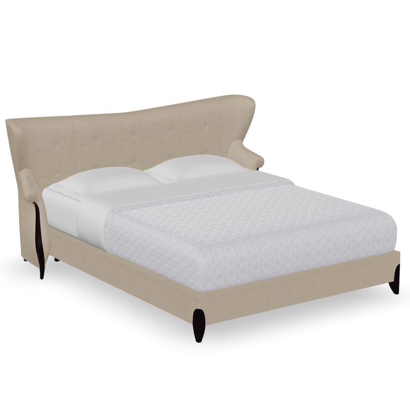 Elegant American-Style Bed with Plush Upholstery and Carved Detailing,EKAR FURNITURE CO.,LTD,Elegant American-Style Bed with Plush Upholstery and Carved Detailing,foshan furniture factory,custom Furniture factory,china furniture factory