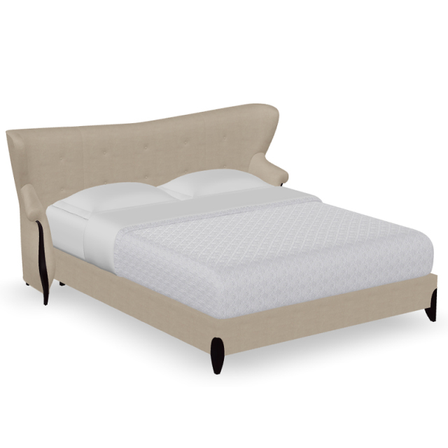 Elegant American-Style Bed with Plush Upholstery and Carved Detailing,EKAR FURNITURE CO.,LTD,Elegant American-Style Bed with Plush Upholstery and Carved Detailing,foshan furniture factory,custom Furniture factory,china furniture factory