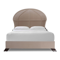 ,MY SHOP,Elegant Curved Headboard Bed with American Design,foshan furniture factory,custom Furniture factory,china furniture factory