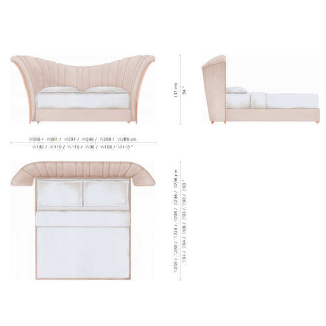 American-Style Bed with Unique Irregular Headboard Design,EKAR FURNITURE CO.,LTD,American-Style Bed with Unique Irregular Headboard Design,foshan furniture factory,custom Furniture factory,china furniture factory