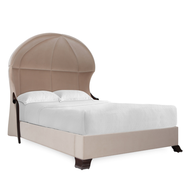 ,MY SHOP,Elegant Curved Headboard Bed with American Design,foshan furniture factory,custom Furniture factory,china furniture factory