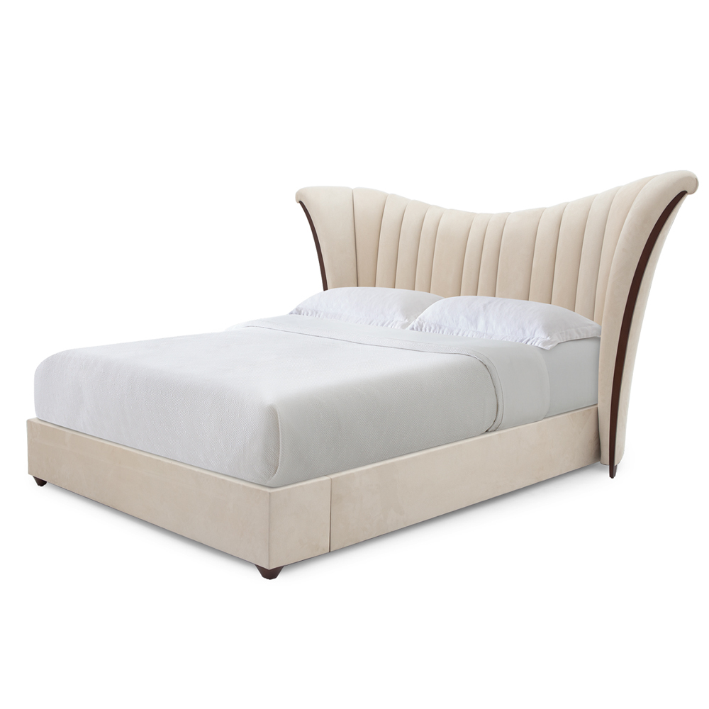 American-Style Bed with Unique Irregular Headboard Design,EKAR FURNITURE CO.,LTD,American-Style Bed with Unique Irregular Headboard Design,foshan furniture factory,custom Furniture factory,china furniture factory