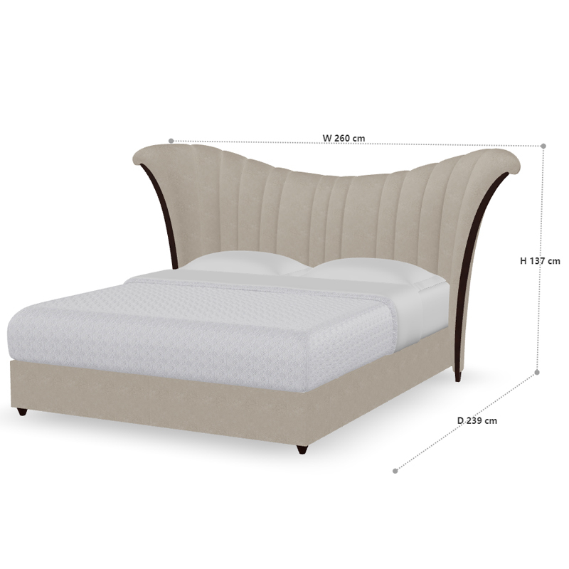 American-Style Bed with Unique Irregular Headboard Design,EKAR FURNITURE CO.,LTD,American-Style Bed with Unique Irregular Headboard Design,foshan furniture factory,custom Furniture factory,china furniture factory