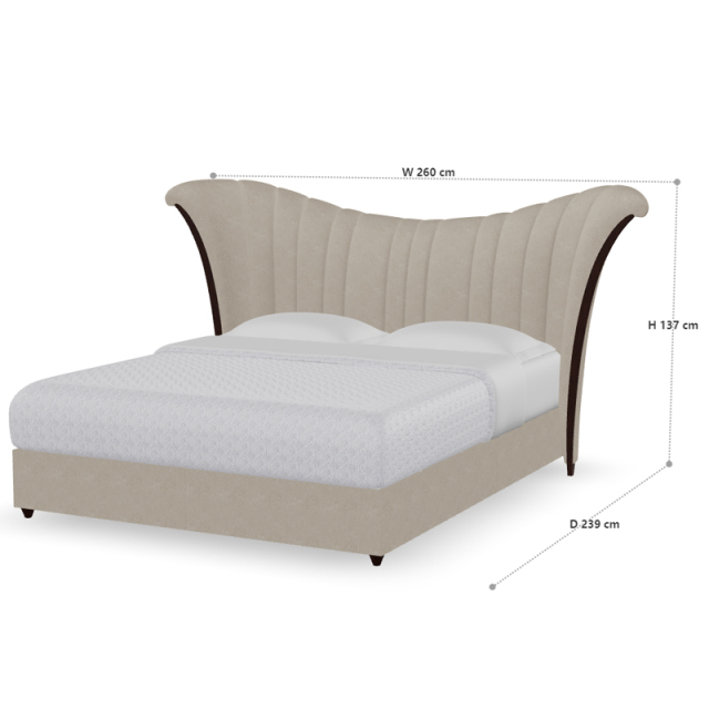 American-Style Bed with Unique Irregular Headboard Design,EKAR FURNITURE CO.,LTD,American-Style Bed with Unique Irregular Headboard Design,foshan furniture factory,custom Furniture factory,china furniture factory