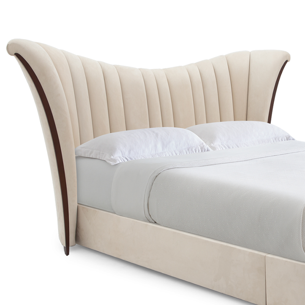 American-Style Bed with Unique Irregular Headboard Design,EKAR FURNITURE CO.,LTD,American-Style Bed with Unique Irregular Headboard Design,foshan furniture factory,custom Furniture factory,china furniture factory