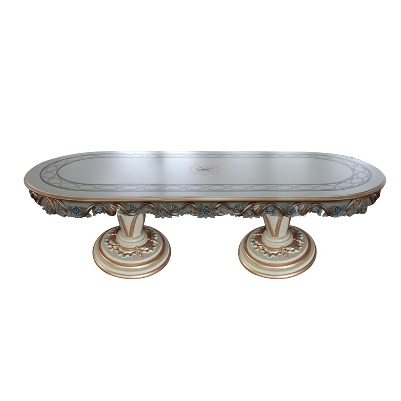 French-Style Oval Dining Table – Elegant Design with Luxurious Craftsmanship,EKAR FURNITURE CO.,LTD,French-Style Oval Dining Table – Elegant Design with Luxurious Craftsmanship,foshan furniture factory,custom Furniture factory,china furniture factory