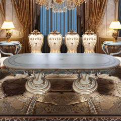 French-Style Oval Dining Table – Elegant Design with Luxurious Craftsmanship,EKAR FURNITURE CO.,LTD,French-Style Oval Dining Table – Elegant Design with Luxurious Craftsmanship,foshan furniture factory,custom Furniture factory,china furniture factory