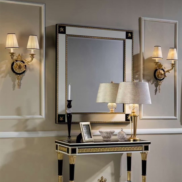 ,MY SHOP,Classic Mahogany Vanity Set – Elegant Wood with Comfortable Matching Stool,foshan furniture factory,custom Furniture factory,china furniture factory