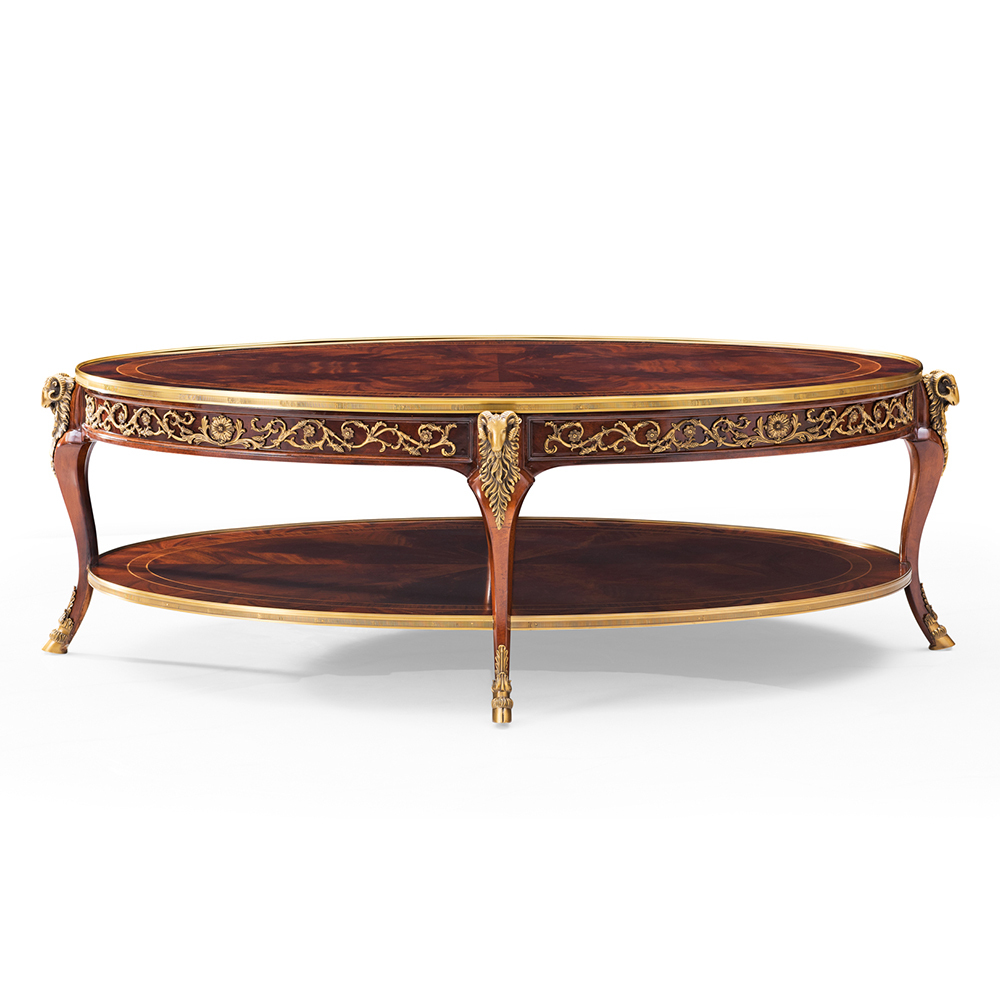 Classic Mahogany Oval Coffee Table – Timeless Elegance for Sophisticated Spaces,EKAR FURNITURE CO.,LTD,Classic Mahogany Oval Coffee Table – Timeless Elegance for Sophisticated Spaces,foshan furniture factory,custom Furniture factory,china furniture factory