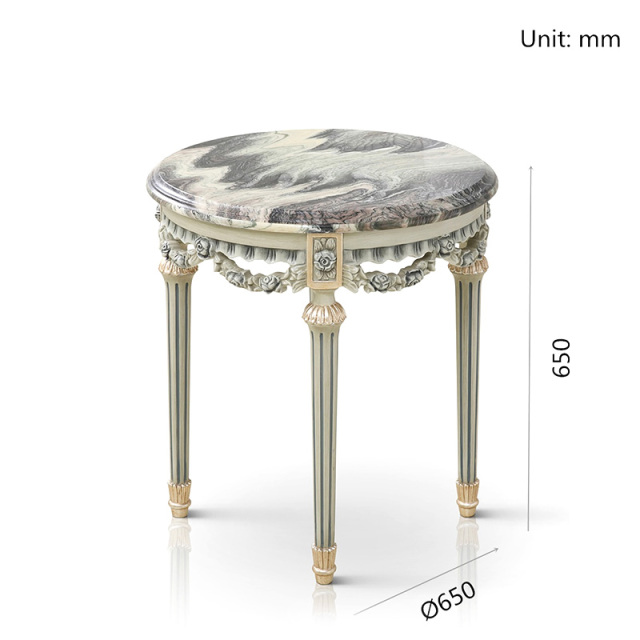 ,MY SHOP,Elegant French carved round table - exquisite living room corner decoration,foshan furniture factory,custom Furniture factory,china furniture factory