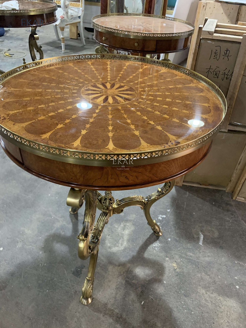 Classic Round Wood Table – Timeless Elegance for Living Spaces,EKAR FURNITURE CO.,LTD,Classic Round Wood Table – Timeless Elegance for Living Spaces,foshan furniture factory,custom Furniture factory,china furniture factory