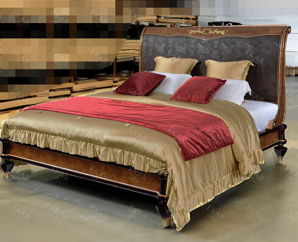 Classic Solid Wood Bed – Elegant Addition to Your Bedroom Suite,EKAR FURNITURE CO.,LTD,Classic Solid Wood Bed – Elegant Addition to Your Bedroom Suite,foshan furniture factory,custom Furniture factory,china furniture factory