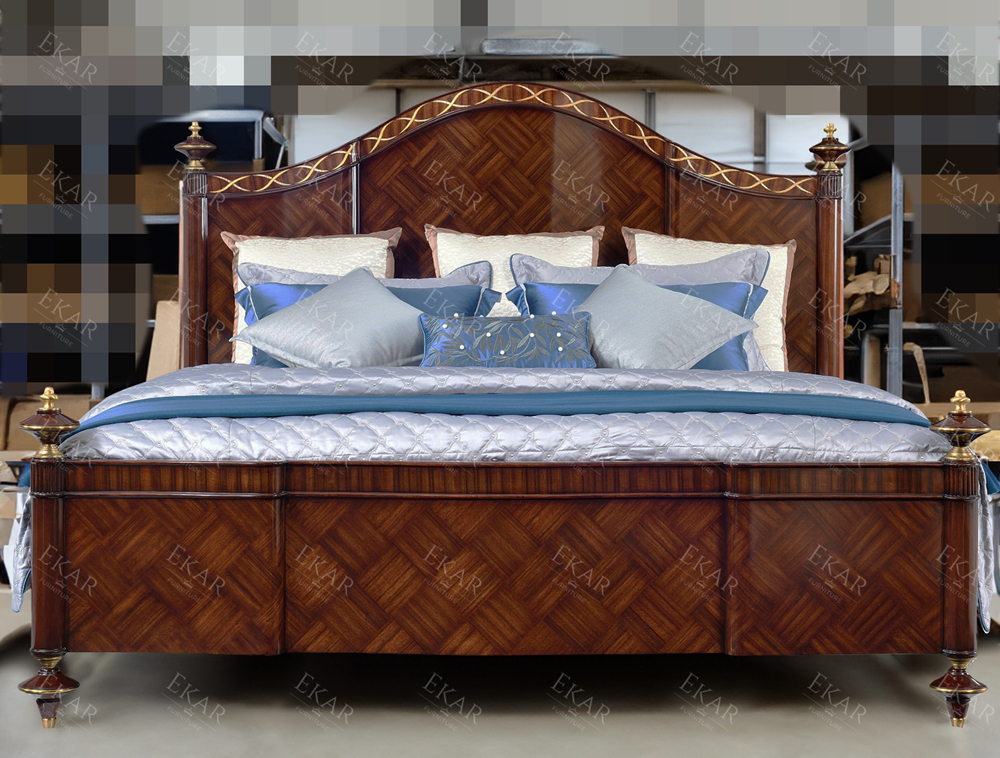 Elegant Solid Wood Bed – Classic Luxury for Your Master Bedroom,EKAR FURNITURE CO.,LTD,Elegant Solid Wood Bed – Classic Luxury for Your Master Bedroom,foshan furniture factory,custom Furniture factory,china furniture factory