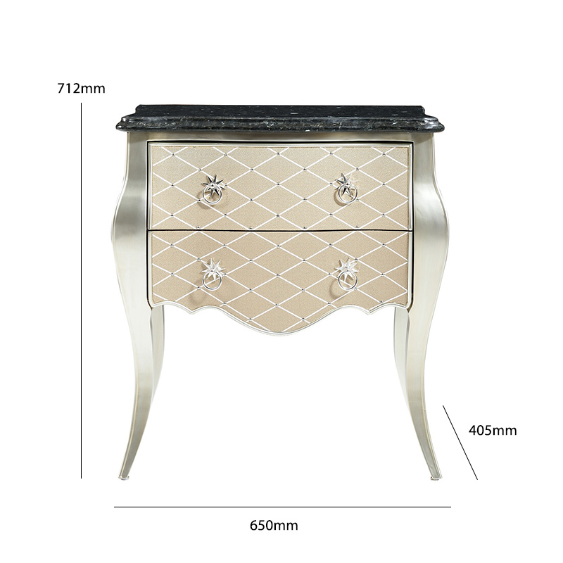 Classic Metallic Nightstand – Elegant Bedside Storage with a Luxe Finish,EKAR FURNITURE CO.,LTD,Classic Metallic Nightstand – Elegant Bedside Storage with a Luxe Finish,foshan furniture factory,custom Furniture factory,china furniture factory