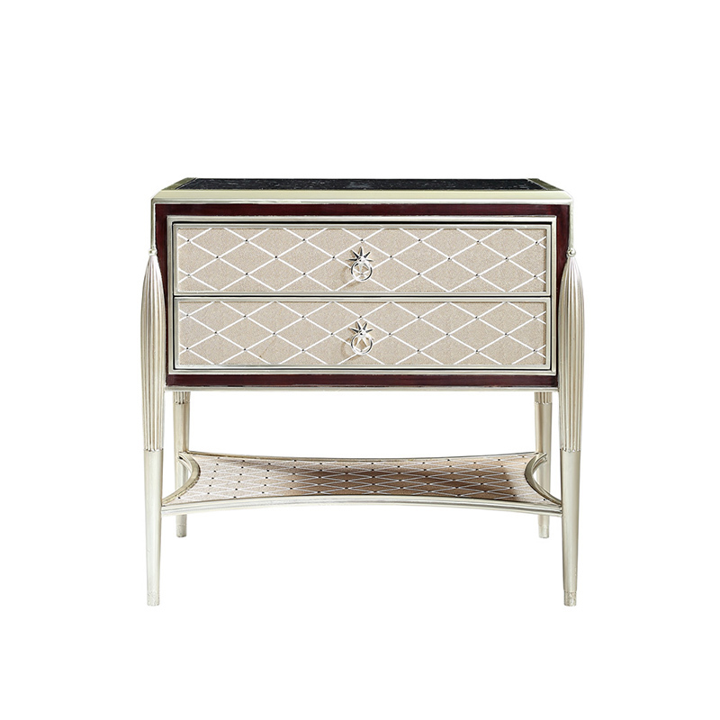 Classic Metallic Nightstand – Elegant Bedside Storage with a Luxe Finish,EKAR FURNITURE CO.,LTD,Classic Metallic Nightstand – Elegant Bedside Storage with a Luxe Finish,foshan furniture factory,custom Furniture factory,china furniture factory