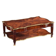 Classic Square Coffee Table – Luxurious Wood with Timeless Carved Detailing,EKAR FURNITURE CO.,LTD,Classic Square Coffee Table – Luxurious Wood with Timeless Carved Detailing,foshan furniture factory,custom Furniture factory,china furniture factory